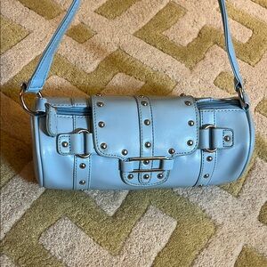 Small Baby Blue Y2K Barrel Bag